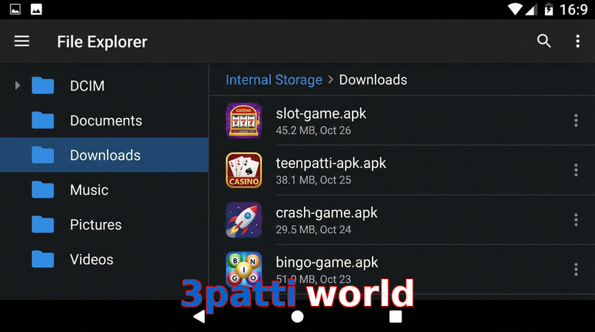 Main screen of 3Patti World gameapk page for PK players